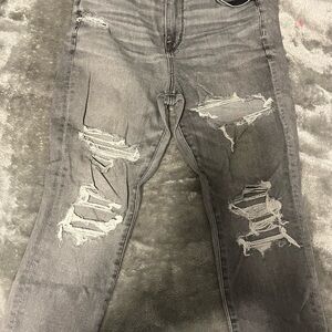Distressed Gray Jeggings
